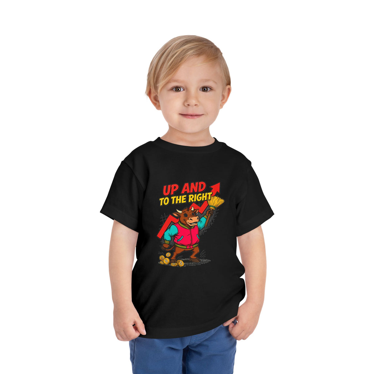 UP AND TO THE RIGHT. Toddler Tee | Funny Finance Kids Clothing