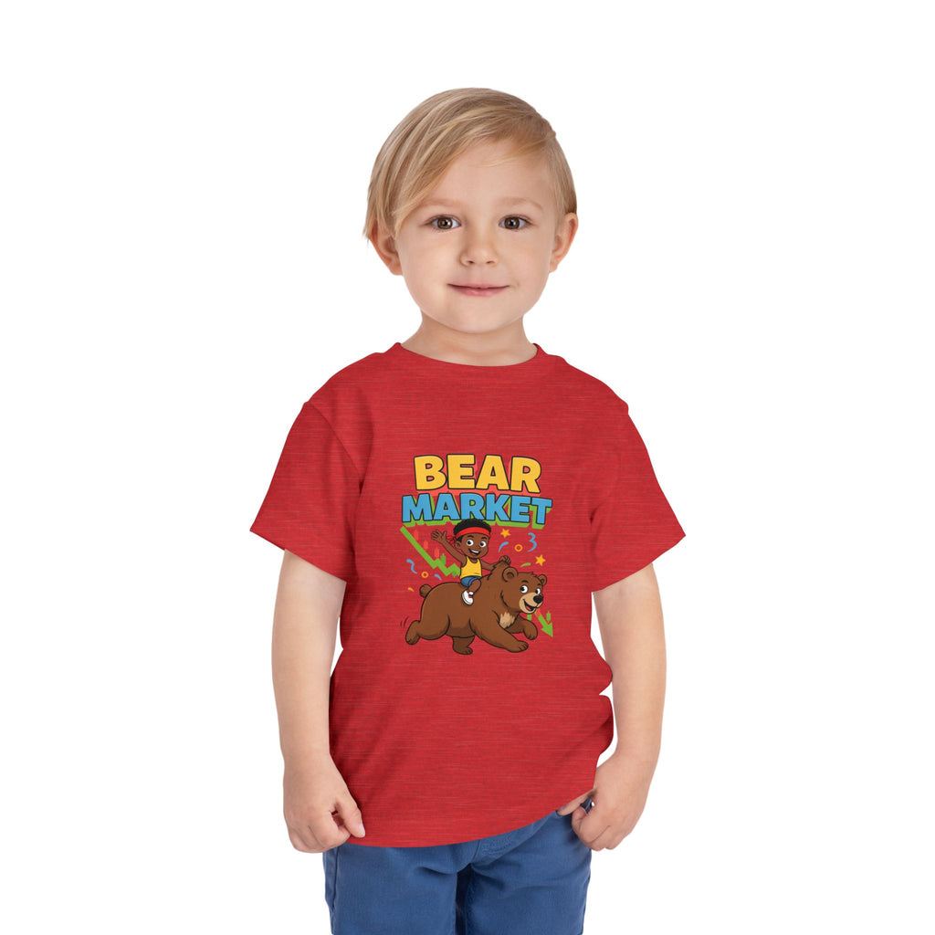 BEAR MARKET. Boys' Toddler Tee | Funny Finance Kids Clothing