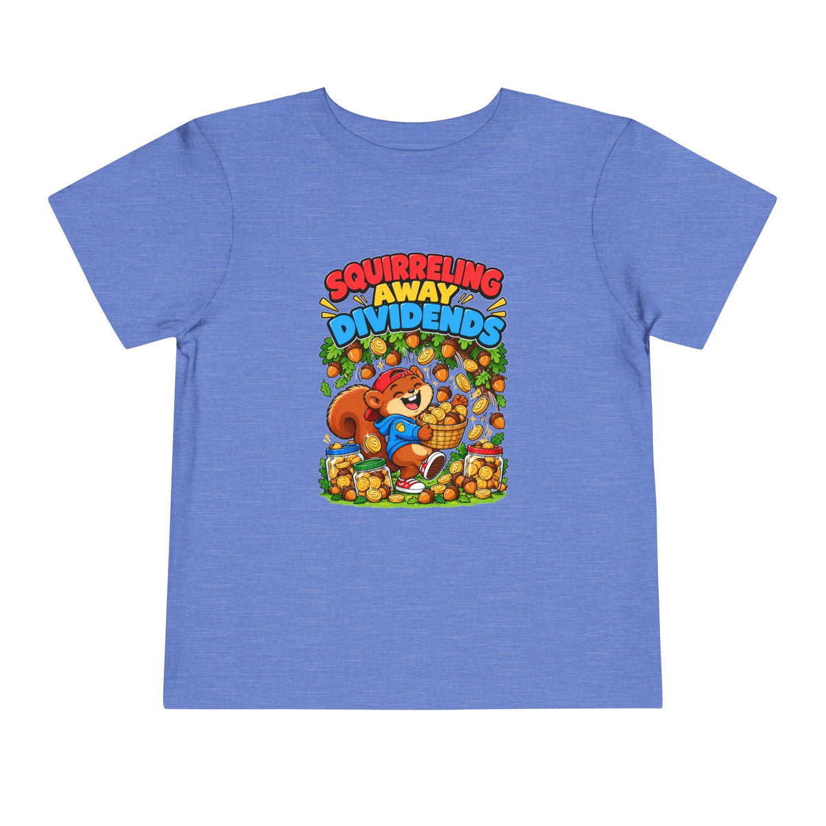SQUIRRELING AWAY DIVIDENDS. Toddler Tee | Funny Finance Kids Clothing