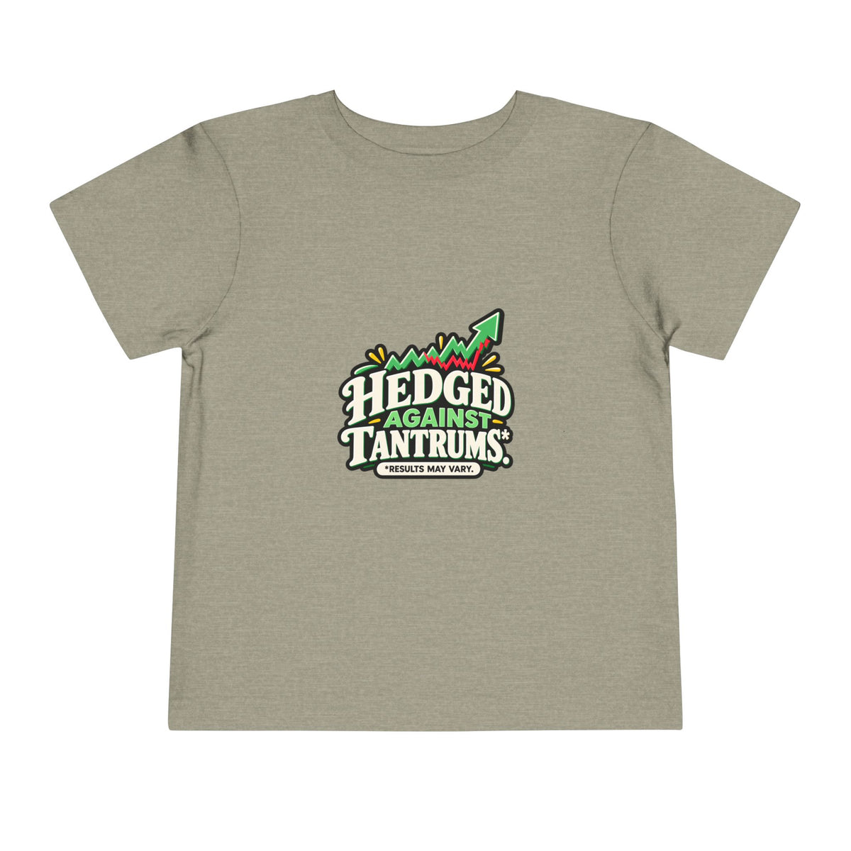 HEDGED AGAINST TANTRUMS. Toddler Tee | Funny Finance Kids Clothing