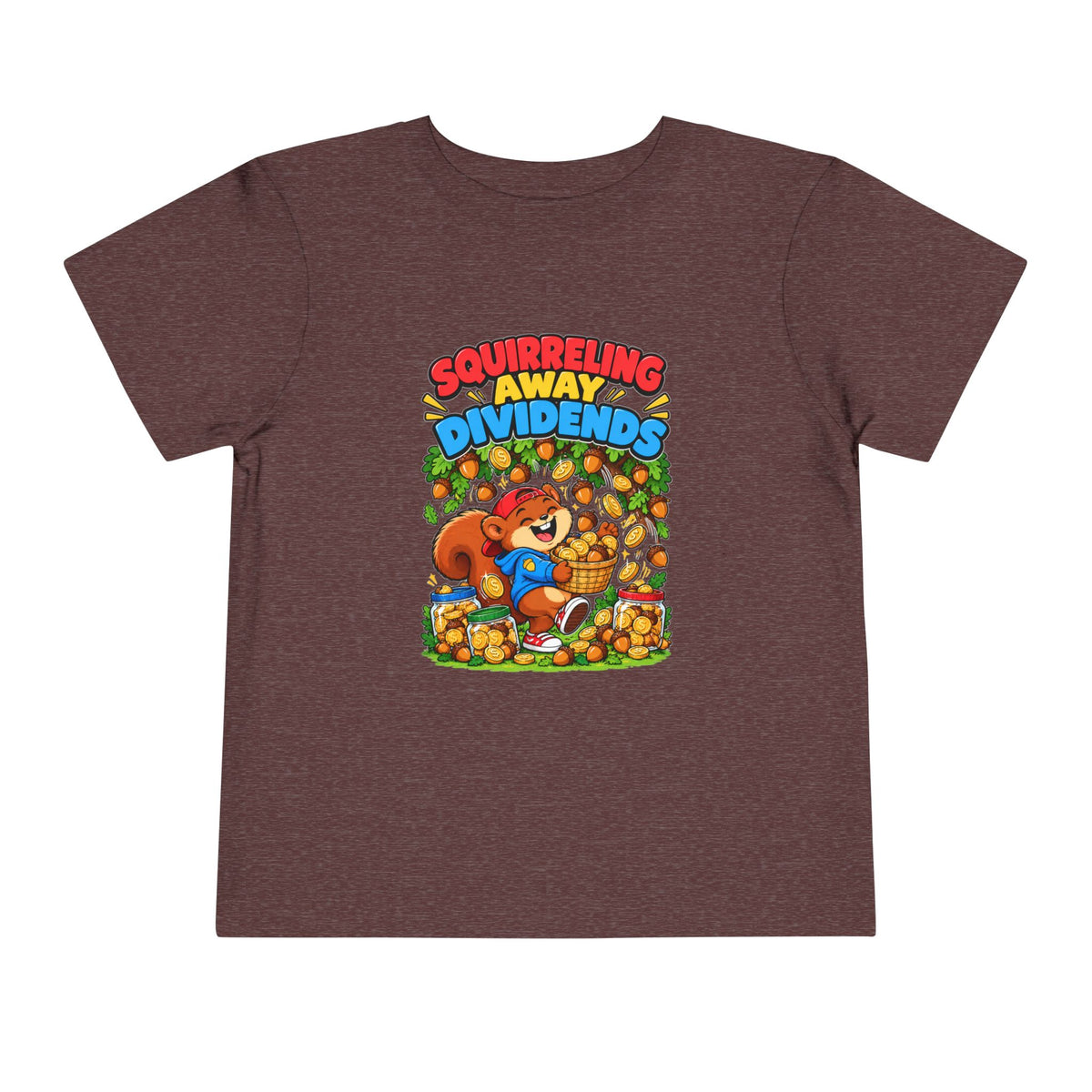 SQUIRRELING AWAY DIVIDENDS. Toddler Tee | Funny Finance Kids Clothing