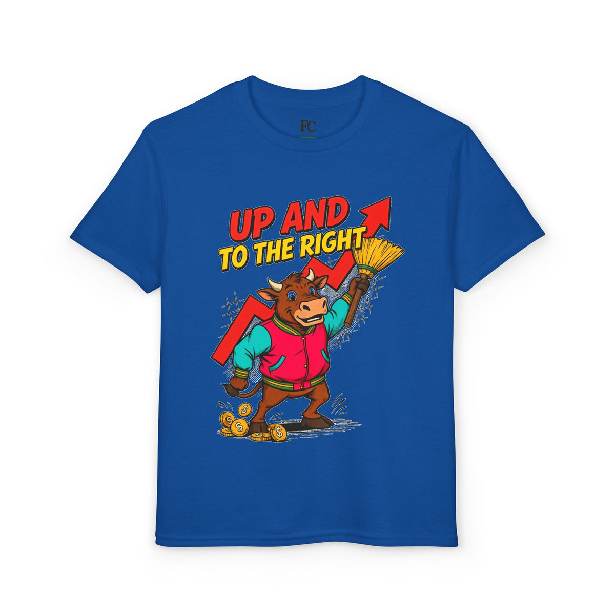 UP AND TO THE RIGHT. Youth Tee | Funny Finance Kids Clothing
