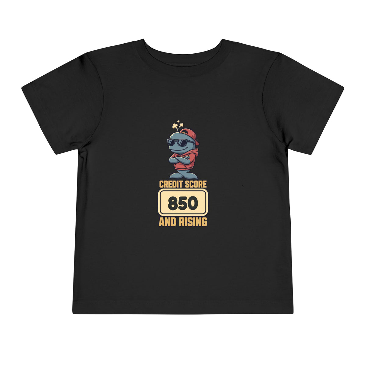 CREDIT SCORE: [SCORE] AND RISING. Toddler Tee | Personalized Funny Finance Kids Shirt