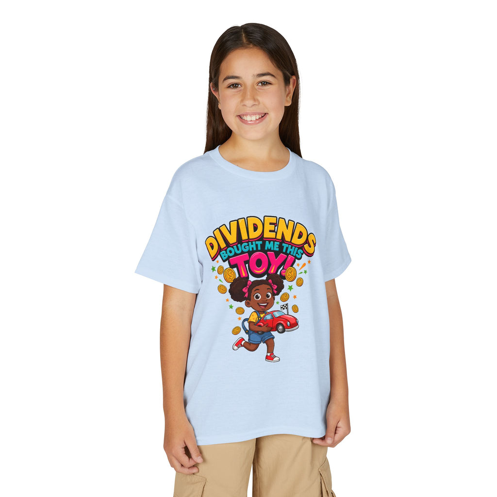 DIVIDENDS BOUGHT ME THIS TOY. Girls' Youth Tee | Funny Finance Kids Clothing