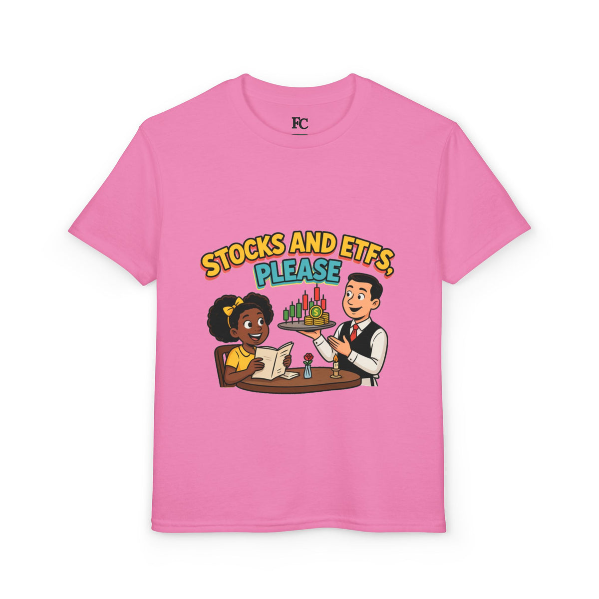 STOCKS AND ETFS, PLEASE. Girls' Youth Tee | Funny Finance Kids Clothing