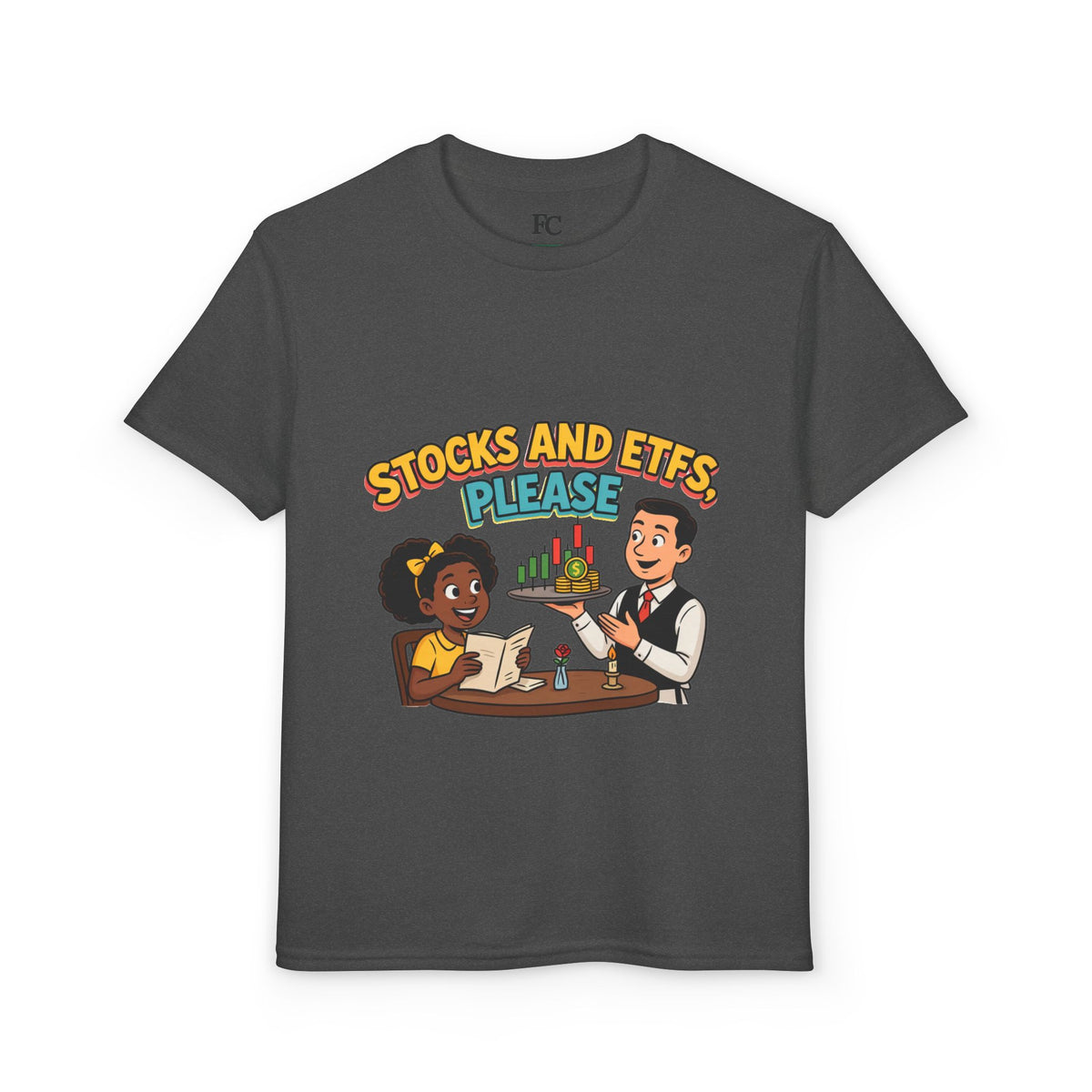 STOCKS AND ETFS, PLEASE. Girls' Youth Tee | Funny Finance Kids Clothing