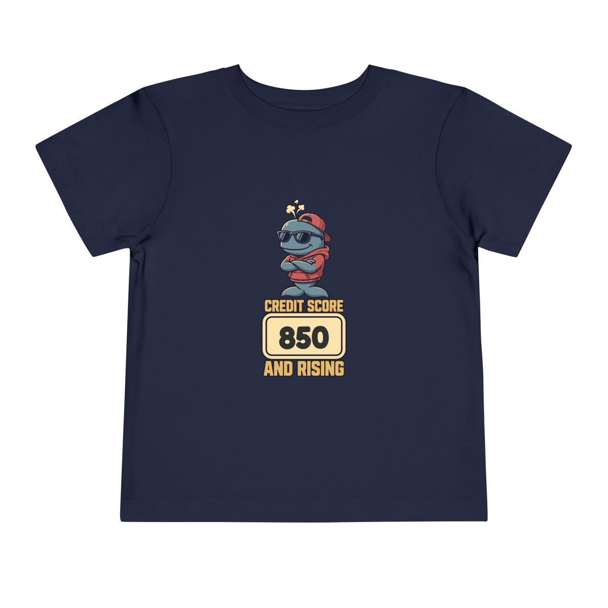 CREDIT SCORE: [SCORE] AND RISING. Toddler Tee | Personalized Funny Finance Kids Shirt