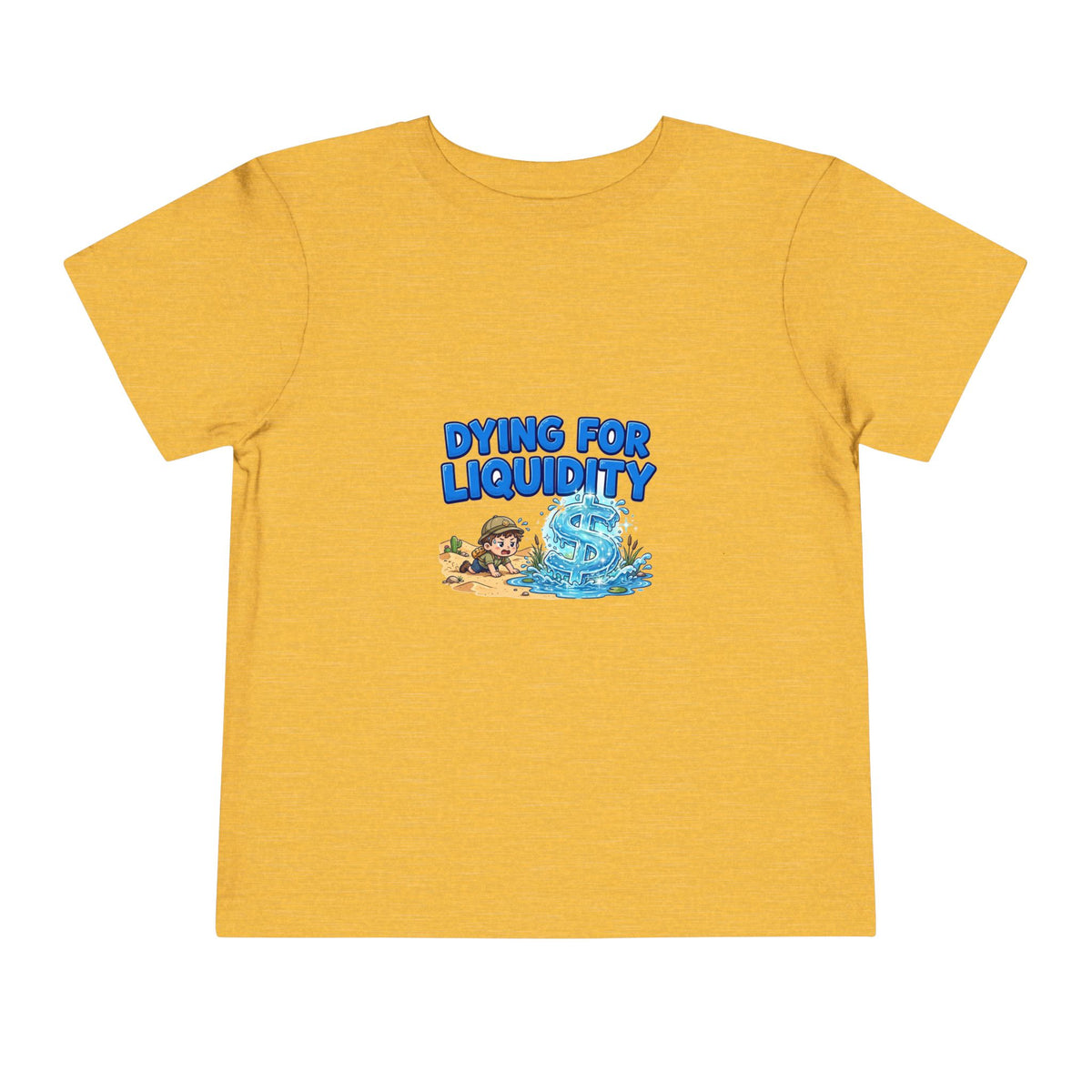 DYING FOR LIQUIDITY. Boys' Toddler Tee | Funny Finance Kids Clothing