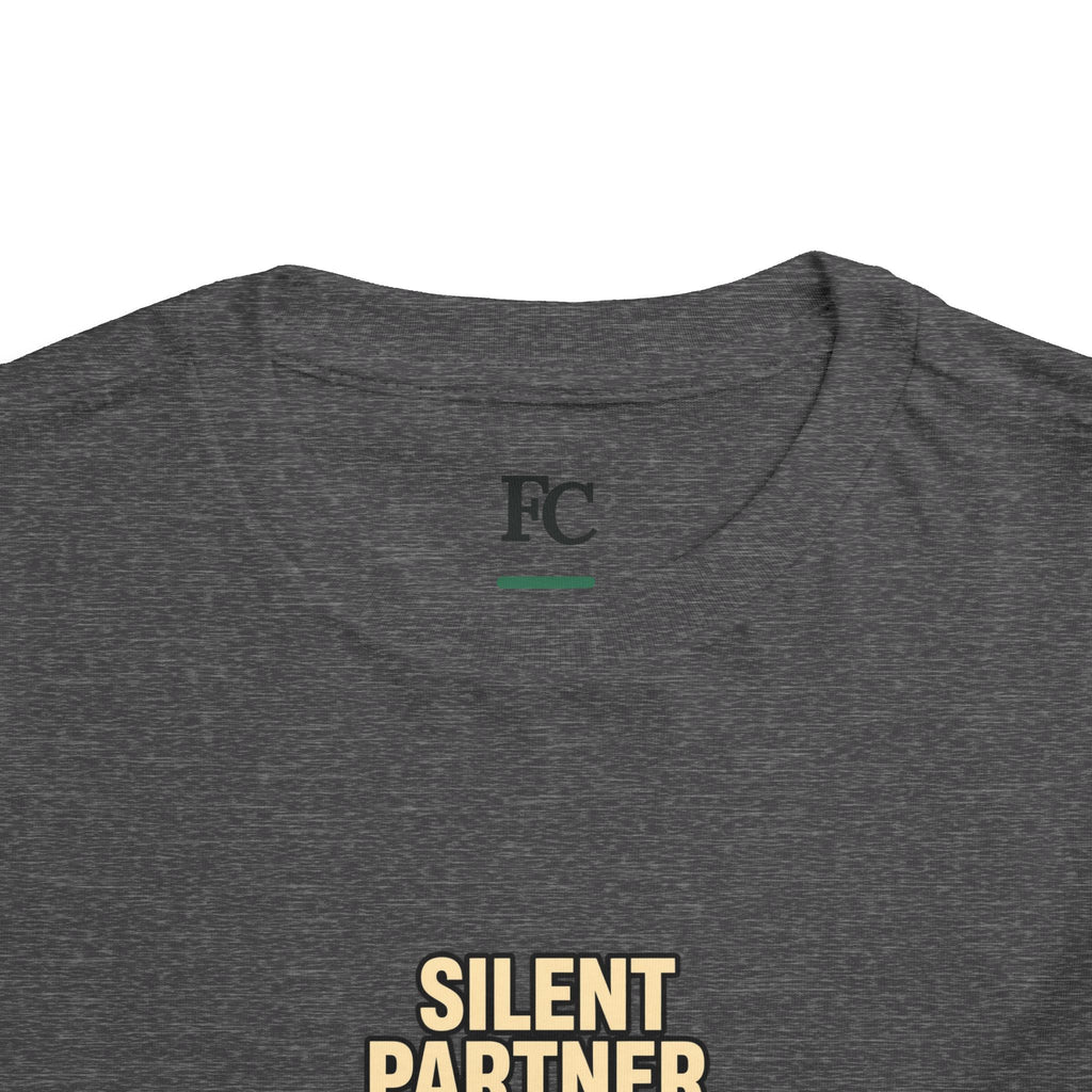 SILENT PARTNER. Toddler Tee | Funny Finance Kids Shirt