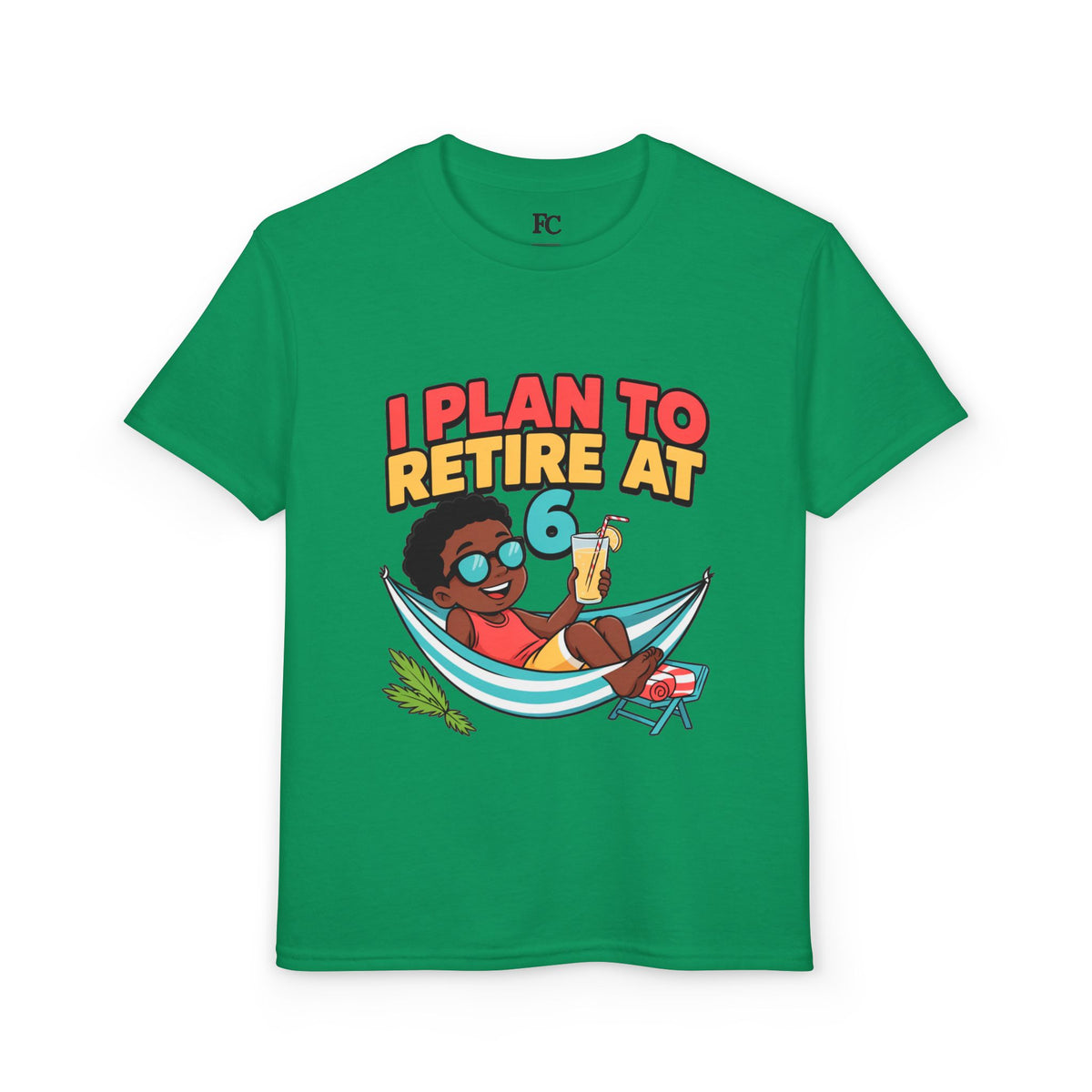 I PLAN TO RETIRE AT 6. Boys' Youth Tee | Funny Finance Kids Clothing