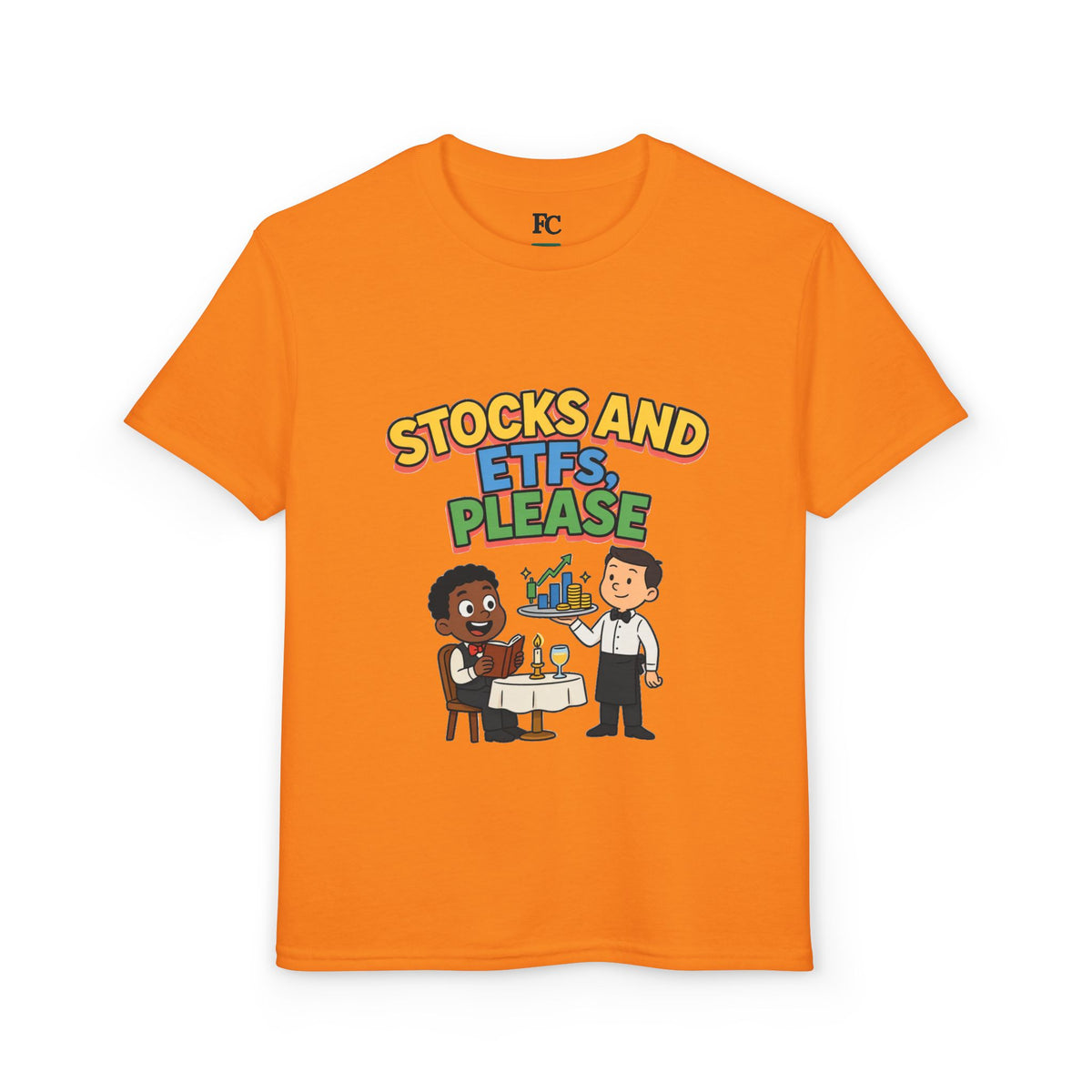 STOCKS AND ETFS, PLEASE. Boys' Youth Tee | Funny Finance Kids Clothing