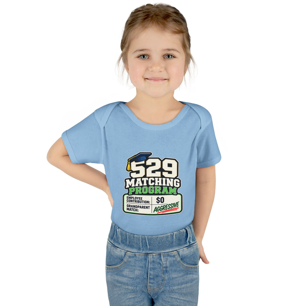 529 Matching Program: Grandparents Baby Bodysuit | Funny Finance Kids Clothing