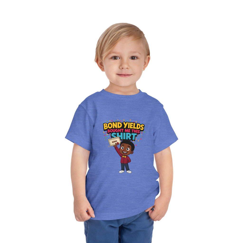 BOND YIELDS BOUGHT ME THIS SHIRT. Boys' Toddler Tee | Funny Finance Kids Clothing