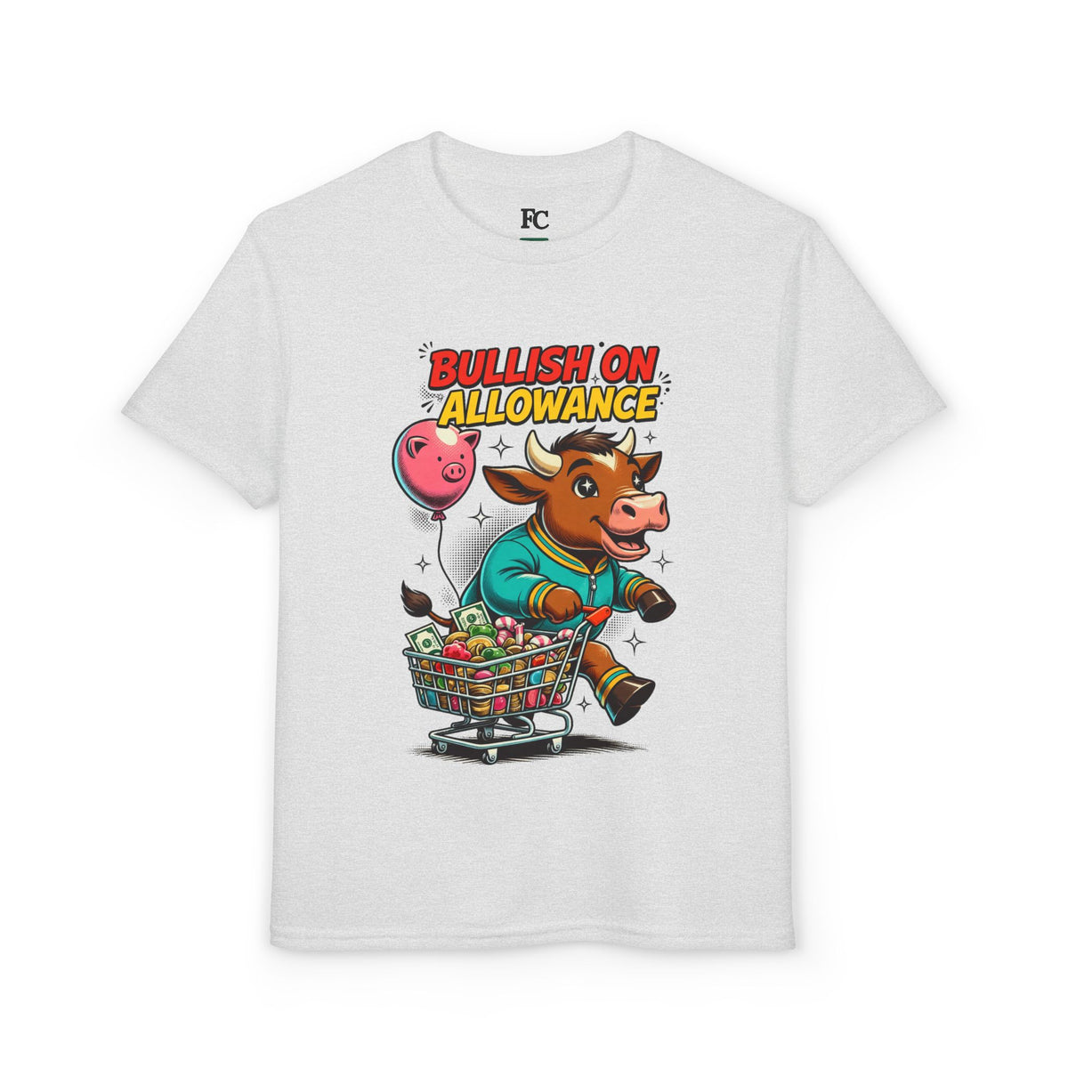 BULLISH ON ALLOWANCE. Youth Tee | Funny Finance Kids Clothing