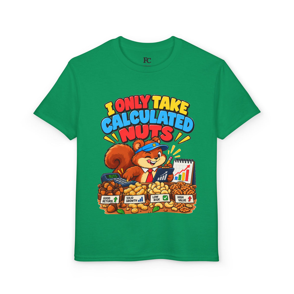 I ONLY TAKE CALCULATED NUTS. Youth Tee | Funny Finance Kids Clothing
