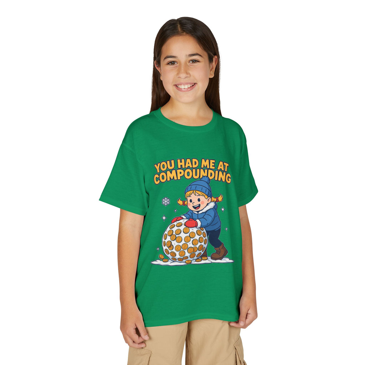 YOU HAD ME AT COMPOUNDING. Girls' Youth Tee | Funny Finance Kids Clothing