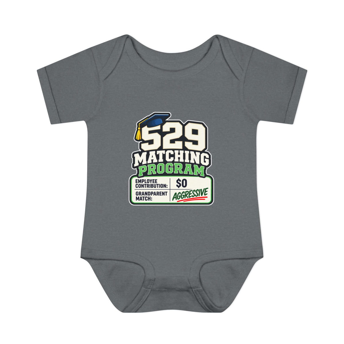 529 Matching Program: Grandparents Baby Bodysuit | Funny Finance Kids Clothing