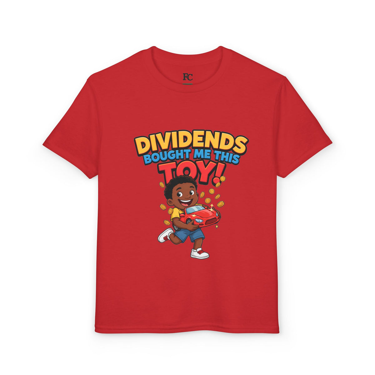 DIVIDENDS BOUGHT ME THIS TOY. Boys' Youth Tee | Funny Finance Kids Clothing