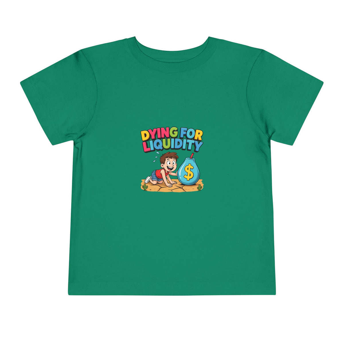 DYING FOR LIQUIDITY. Boys' Toddler Tee | Funny Finance Kids Clothing