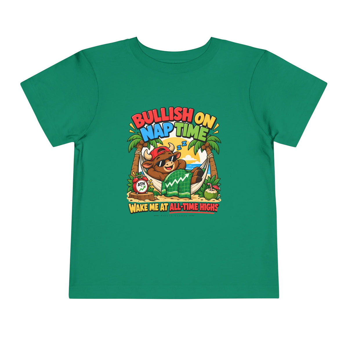 BULL NAP TIME. Toddler Tee | Funny Finance Kids Clothing