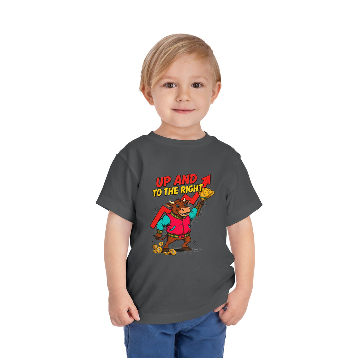UP AND TO THE RIGHT. Toddler Tee | Funny Finance Kids Clothing