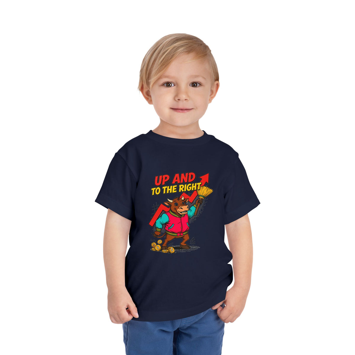 UP AND TO THE RIGHT. Toddler Tee | Funny Finance Kids Clothing