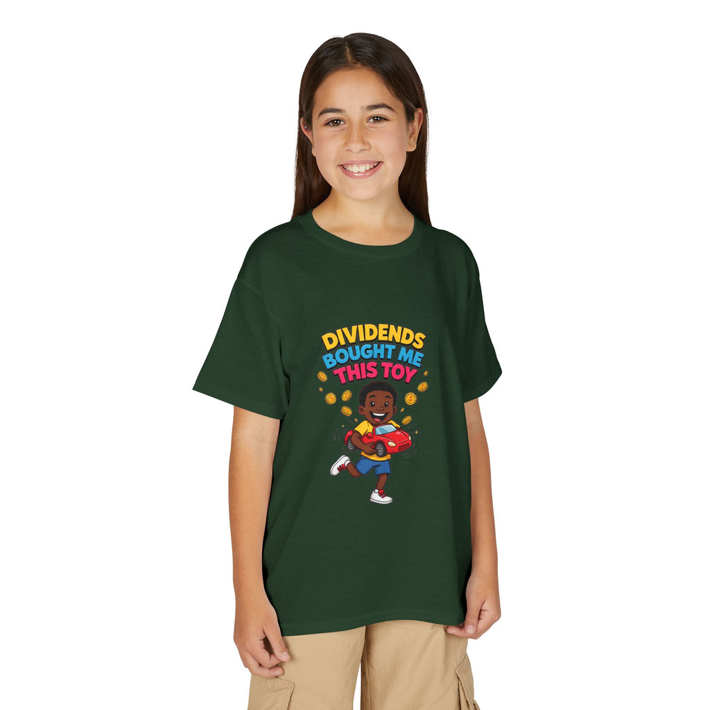 DIVIDENDS BOUGHT ME THIS TOY. Boys' Youth Tee | Funny Finance Kids Clothing