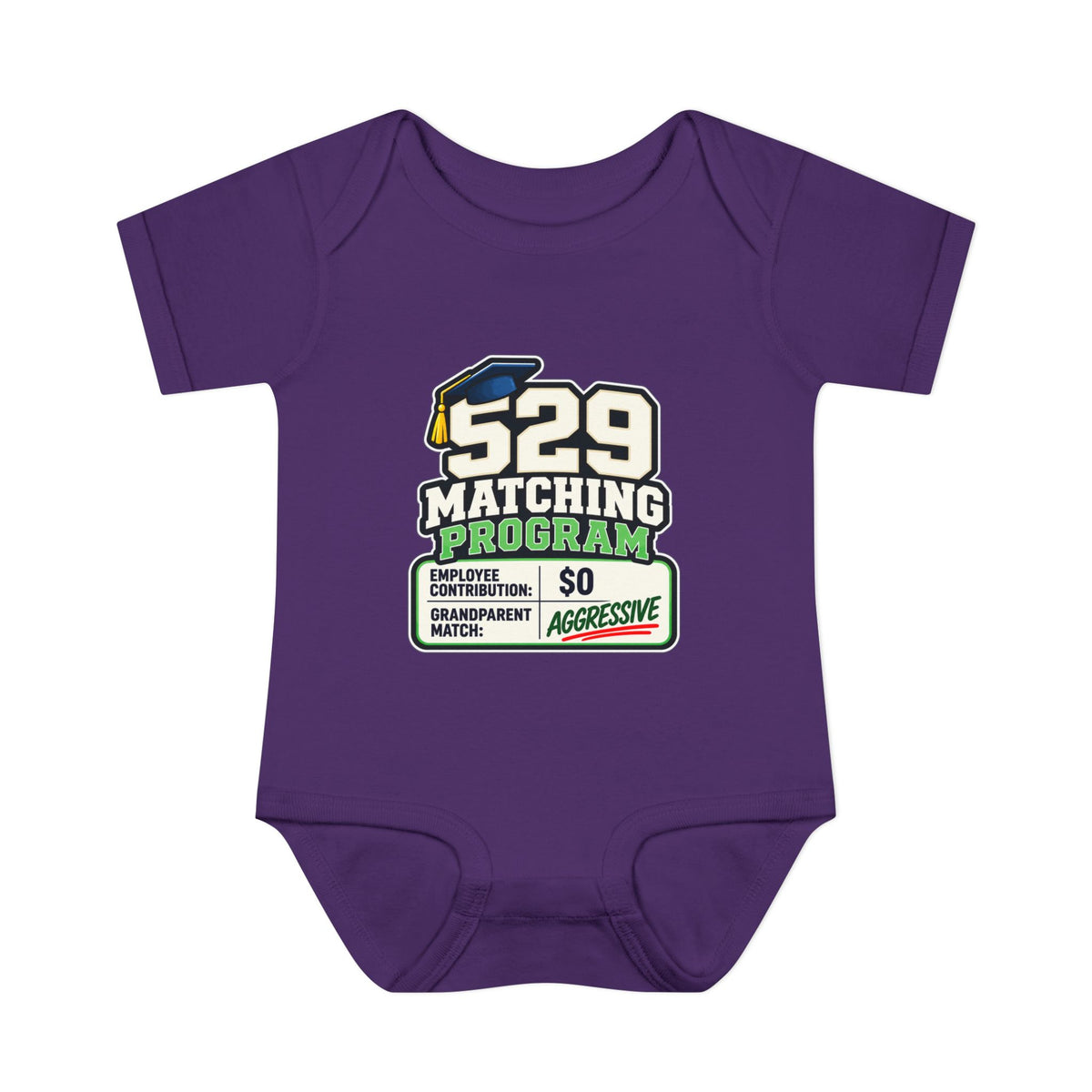 529 Matching Program: Grandparents Baby Bodysuit | Funny Finance Kids Clothing