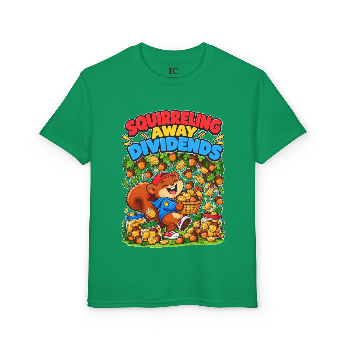 SQUIRRELING AWAY DIVIDENDS. Youth Tee | Funny Finance Kids Clothing