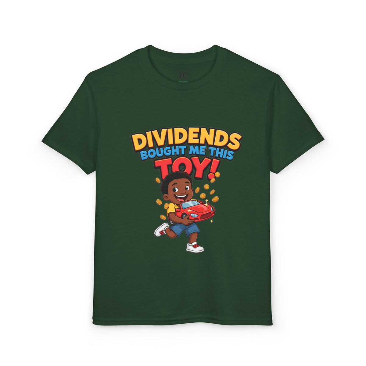 DIVIDENDS BOUGHT ME THIS TOY. Boys' Youth Tee | Funny Finance Kids Clothing