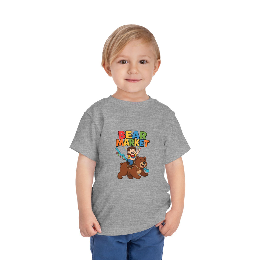 BEAR MARKET. Boys' Toddler Tee | Funny Finance Kids Clothing