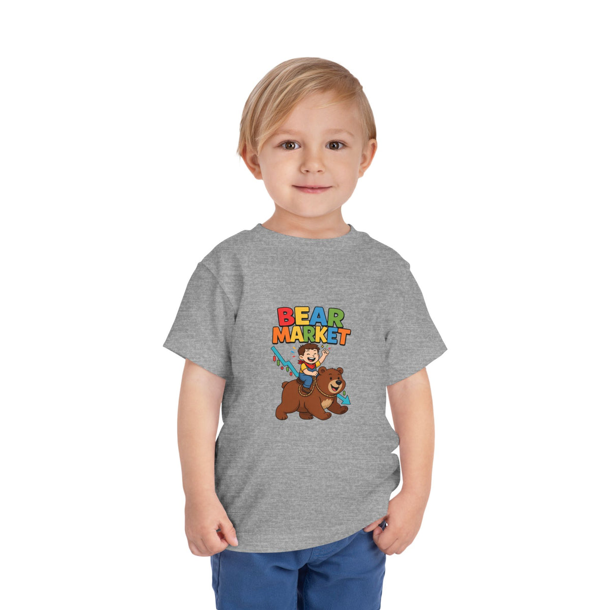 BEAR MARKET. Boys' Toddler Tee | Funny Finance Kids Clothing