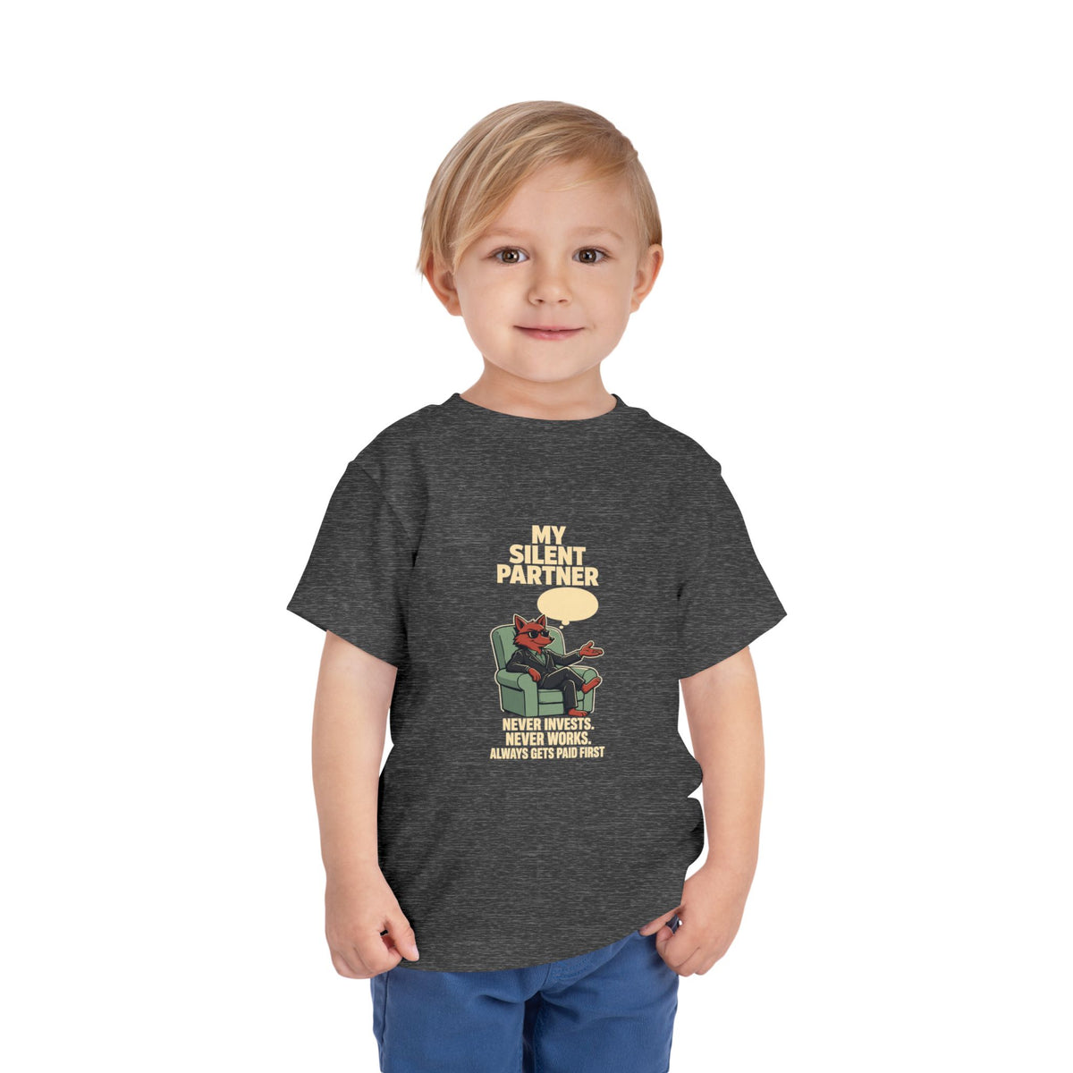 MY SILENT PARTNER. Toddler Tee | Funny Finance Kids Shirt