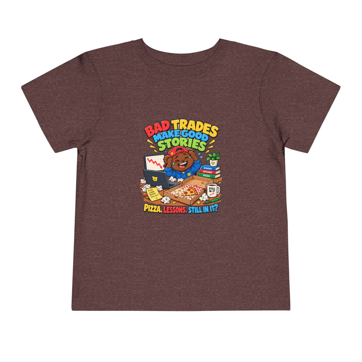 BEAR BAD TRADES. Toddler Tee | Funny Finance Kids Clothing