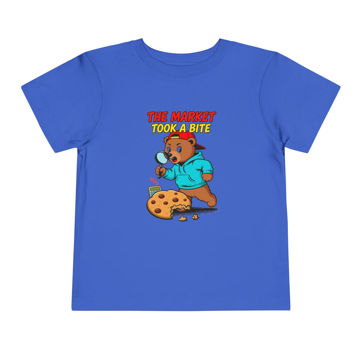 THE MARKET TOOK A BITE. Toddler Tee | Funny Finance Kids Clothing