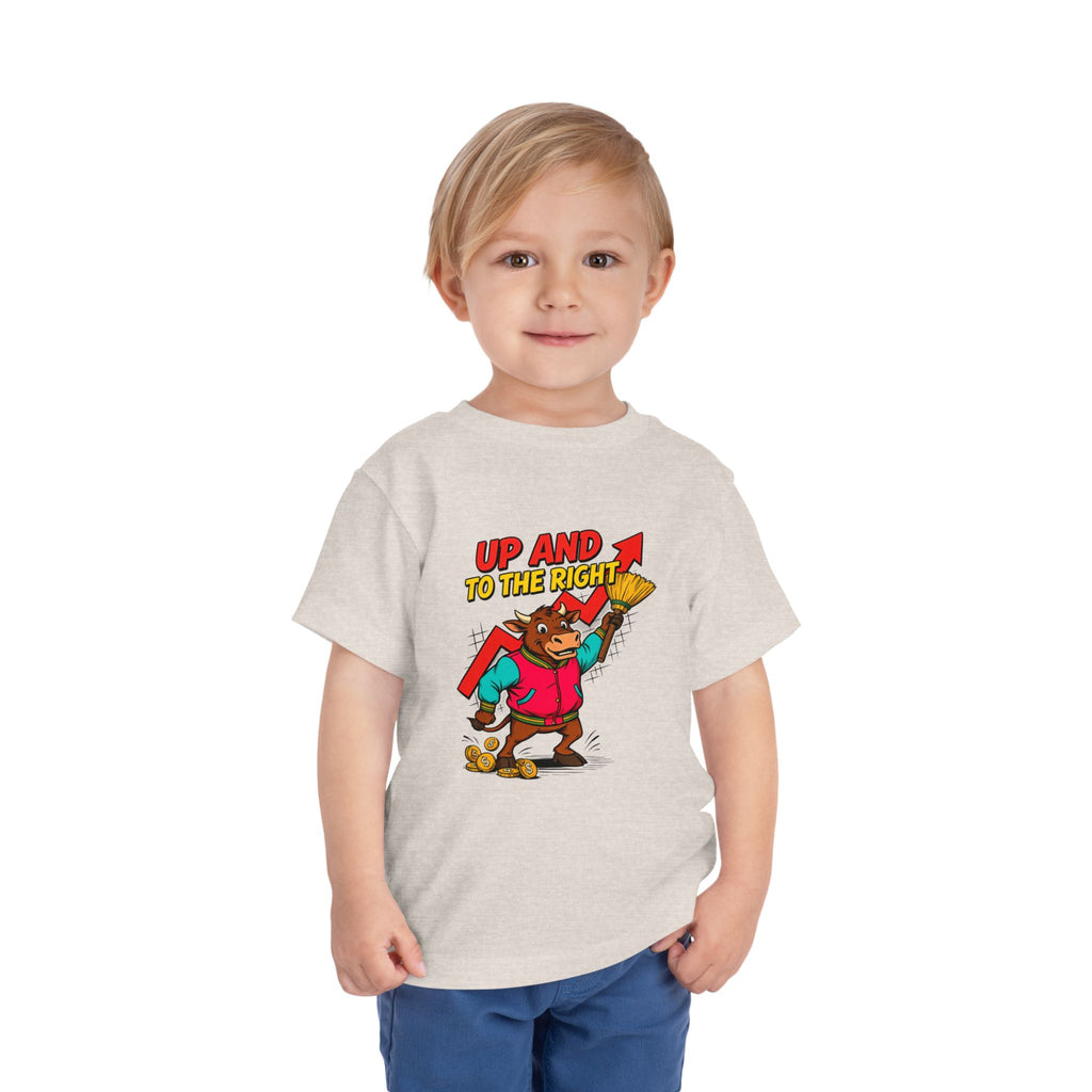 UP AND TO THE RIGHT. Toddler Tee | Funny Finance Kids Clothing