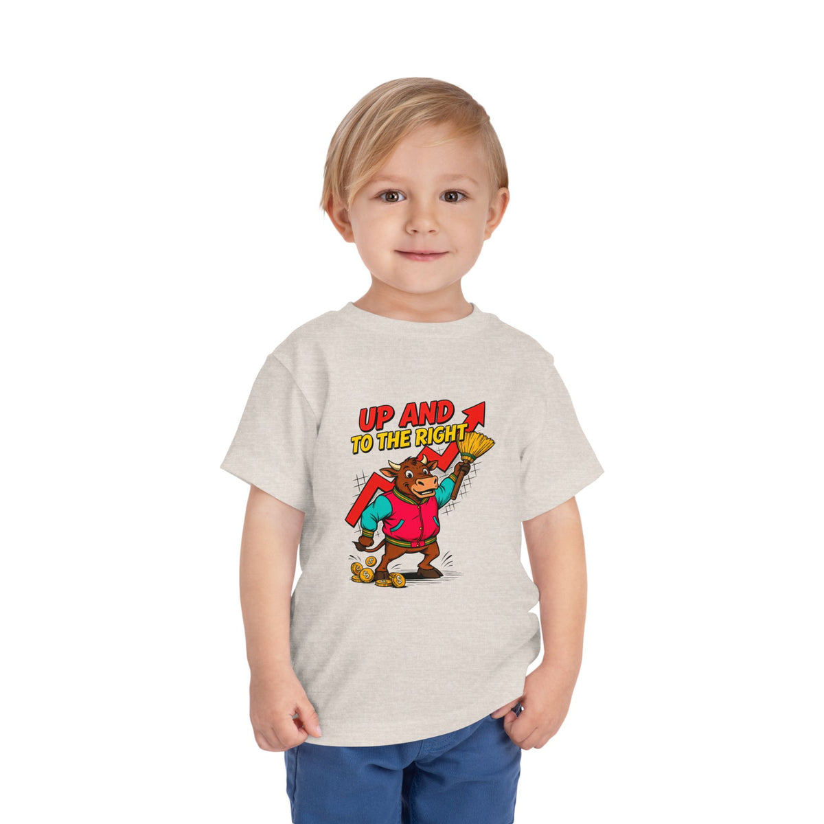 UP AND TO THE RIGHT. Toddler Tee | Funny Finance Kids Clothing