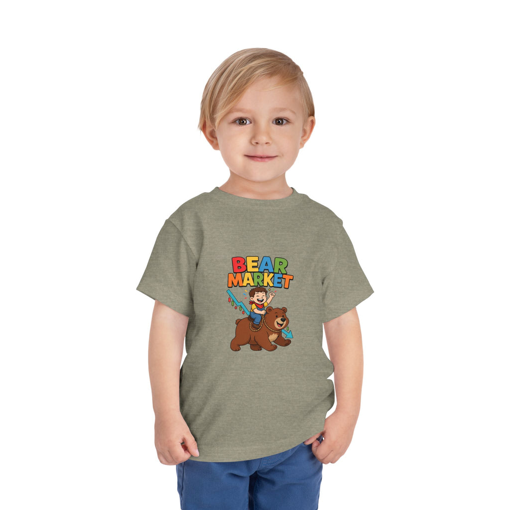 BEAR MARKET. Boys' Toddler Tee | Funny Finance Kids Clothing