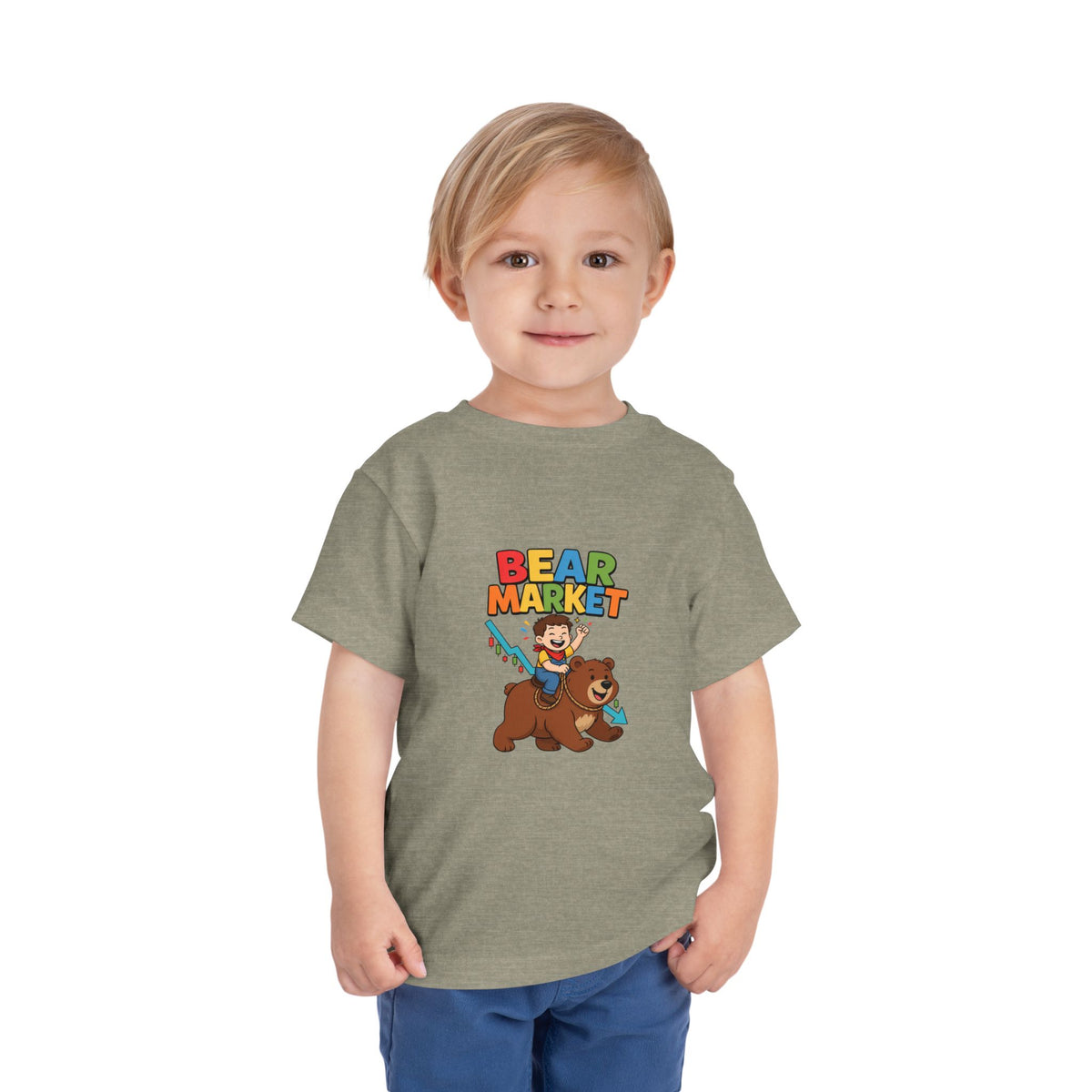 BEAR MARKET. Boys' Toddler Tee | Funny Finance Kids Clothing