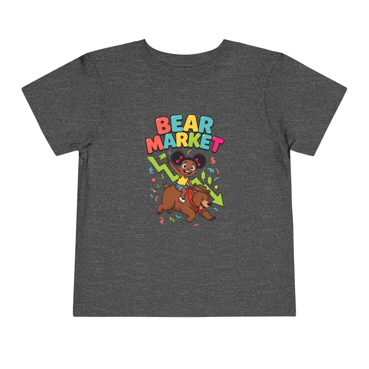 BEAR MARKET. Girls' Toddler Tee | Funny Finance Kids Clothing
