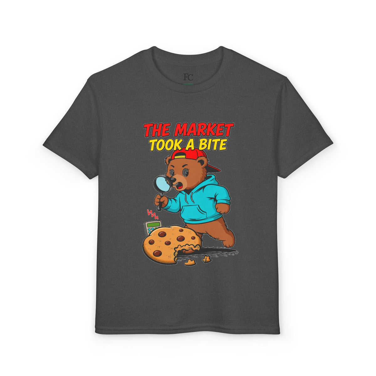 THE MARKET TOOK A BITE. Youth Tee | Funny Finance Kids Clothing