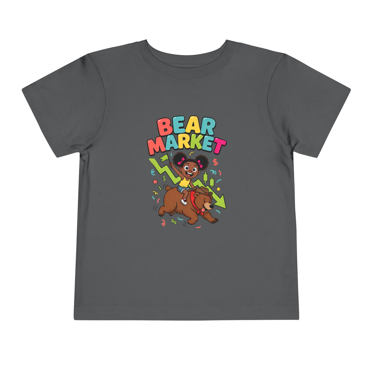 BEAR MARKET. Girls' Toddler Tee | Funny Finance Kids Clothing