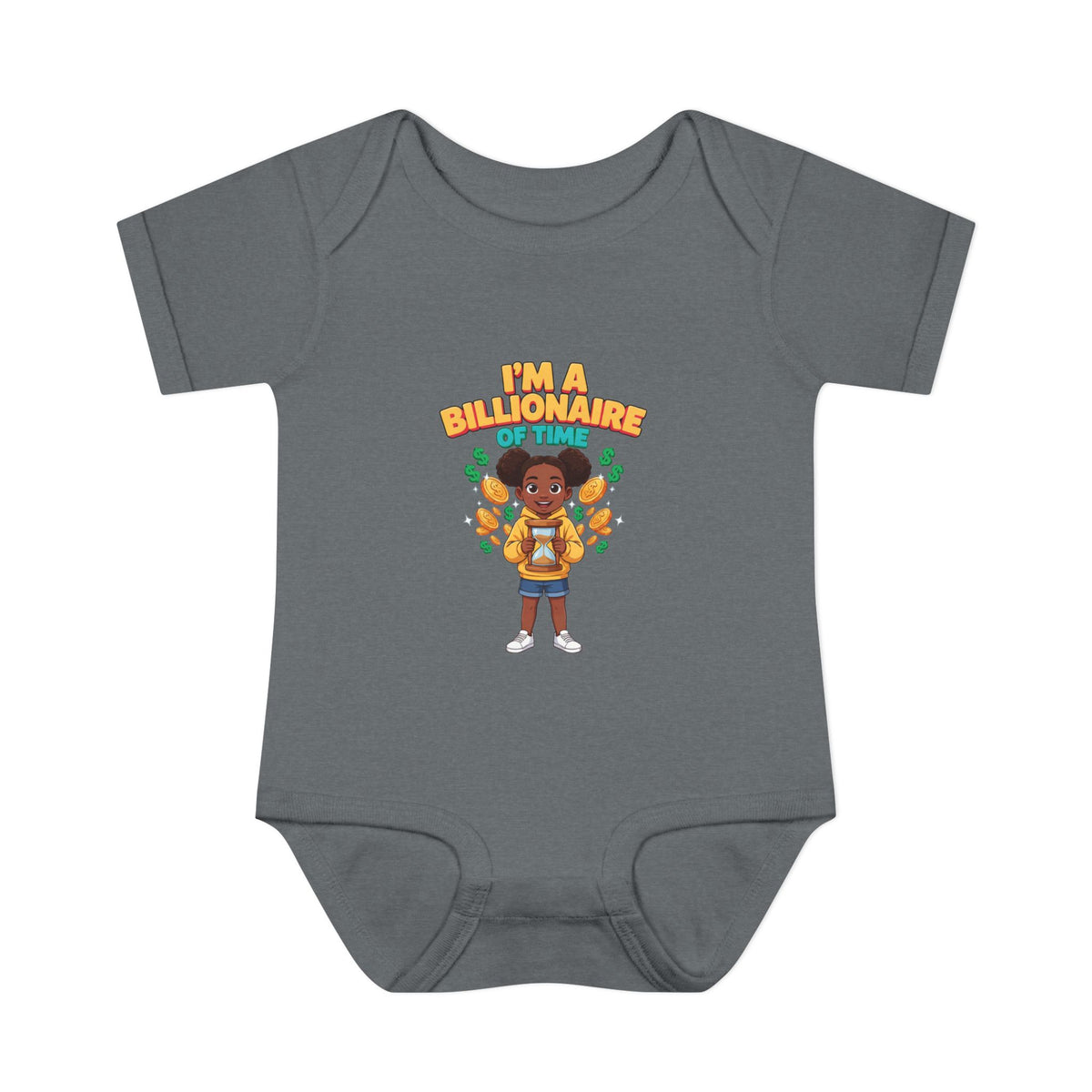 I'M A BILLIONAIRE OF TIME. Boys' Baby Bodysuit | Funny Finance Kids Clothing