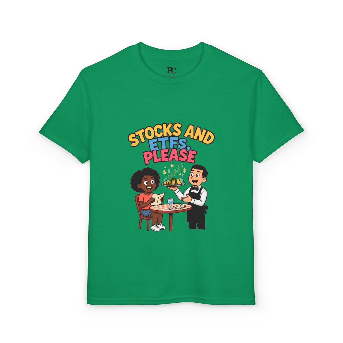 STOCKS AND ETFS, PLEASE. Girls' Youth Tee | Funny Finance Kids Clothing
