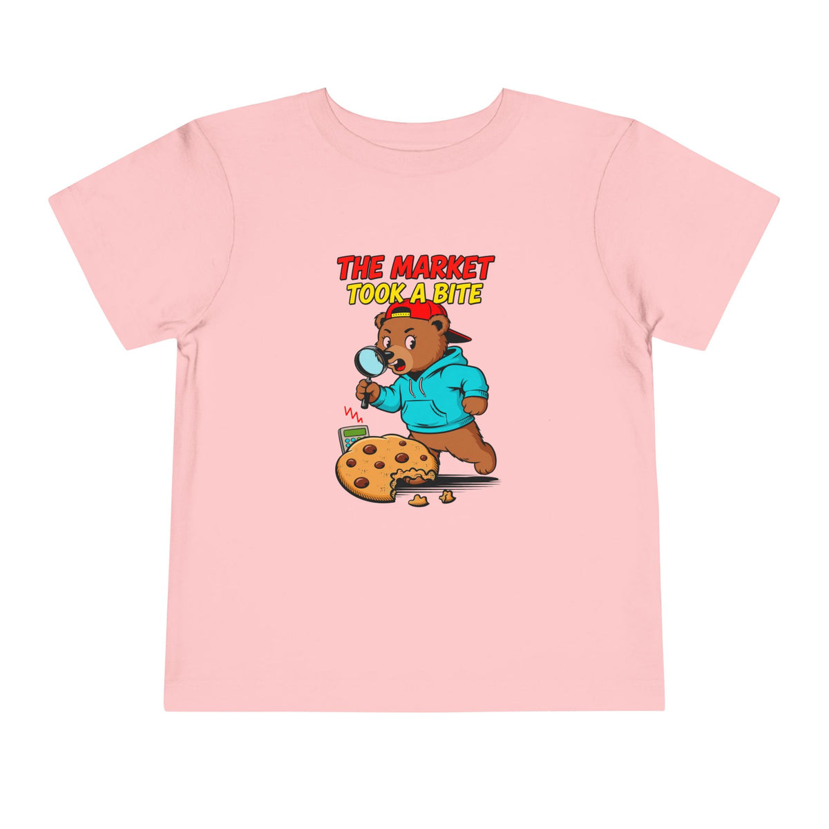 THE MARKET TOOK A BITE. Toddler Tee | Funny Finance Kids Clothing