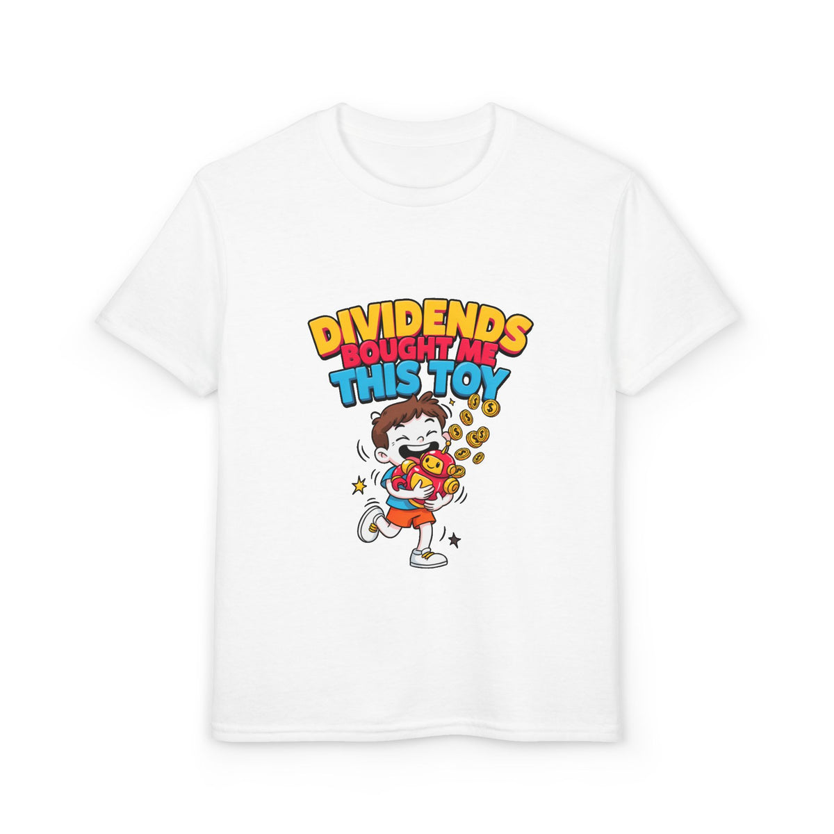 DIVIDENDS BOUGHT ME THIS TOY. Boys' Youth Tee | Funny Finance Kids Clothing