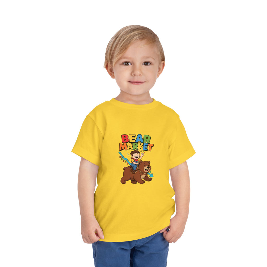 BEAR MARKET. Boys' Toddler Tee | Funny Finance Kids Clothing