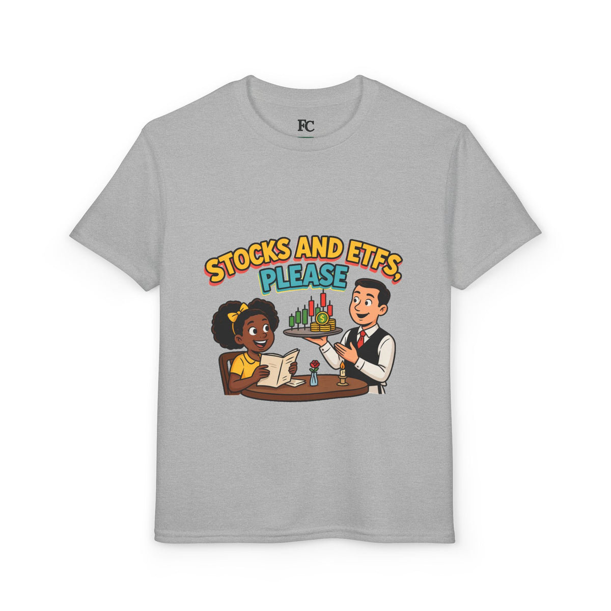 STOCKS AND ETFS, PLEASE. Girls' Youth Tee | Funny Finance Kids Clothing