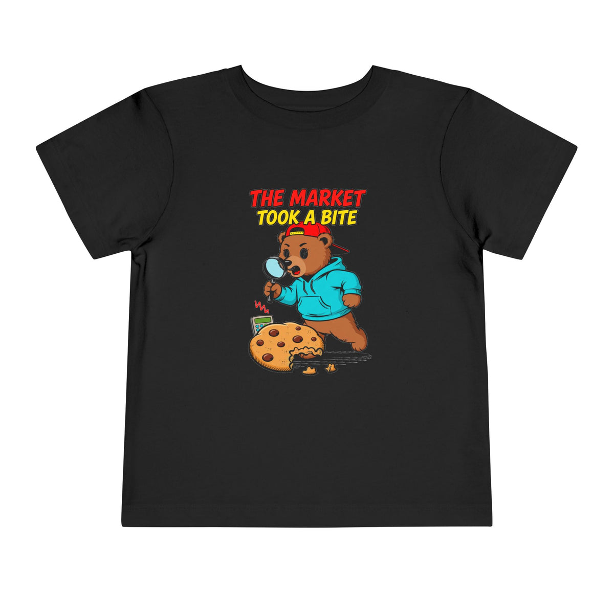 THE MARKET TOOK A BITE. Toddler Tee | Funny Finance Kids Clothing