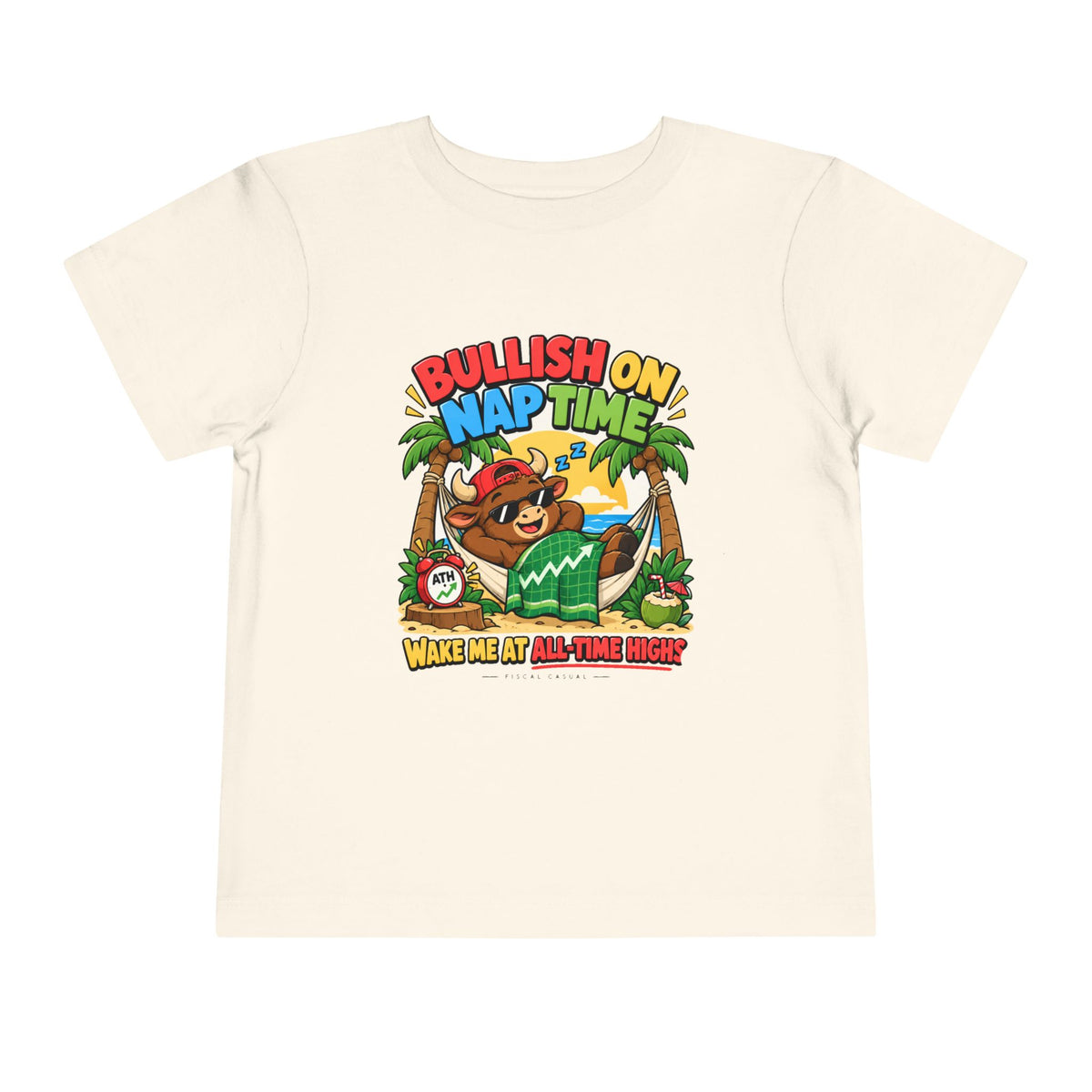 BULL NAP TIME. Toddler Tee | Funny Finance Kids Clothing